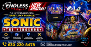 Jersey Jack Sonic the Hedgehog Pinball Machine for Sale